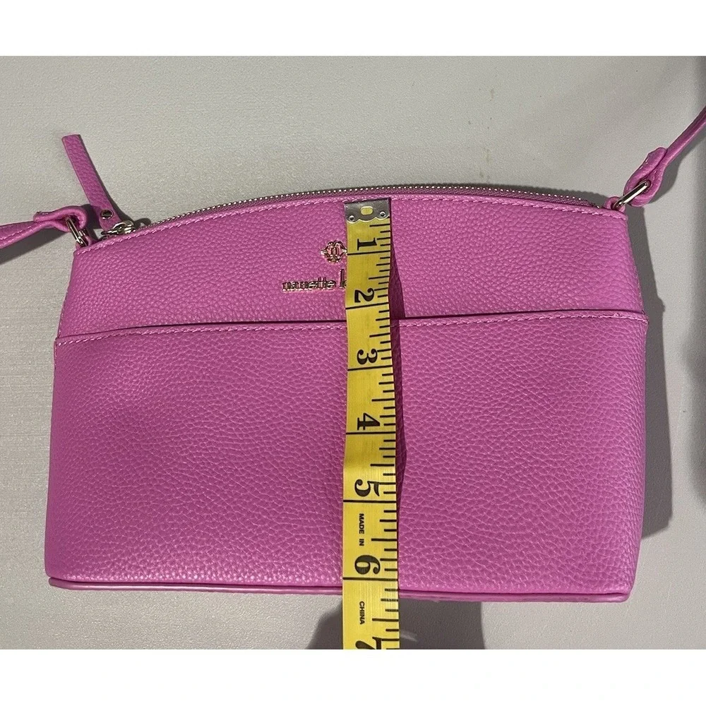 Nanette Lepore Pink Lipstick Crossbody Purse EUC
